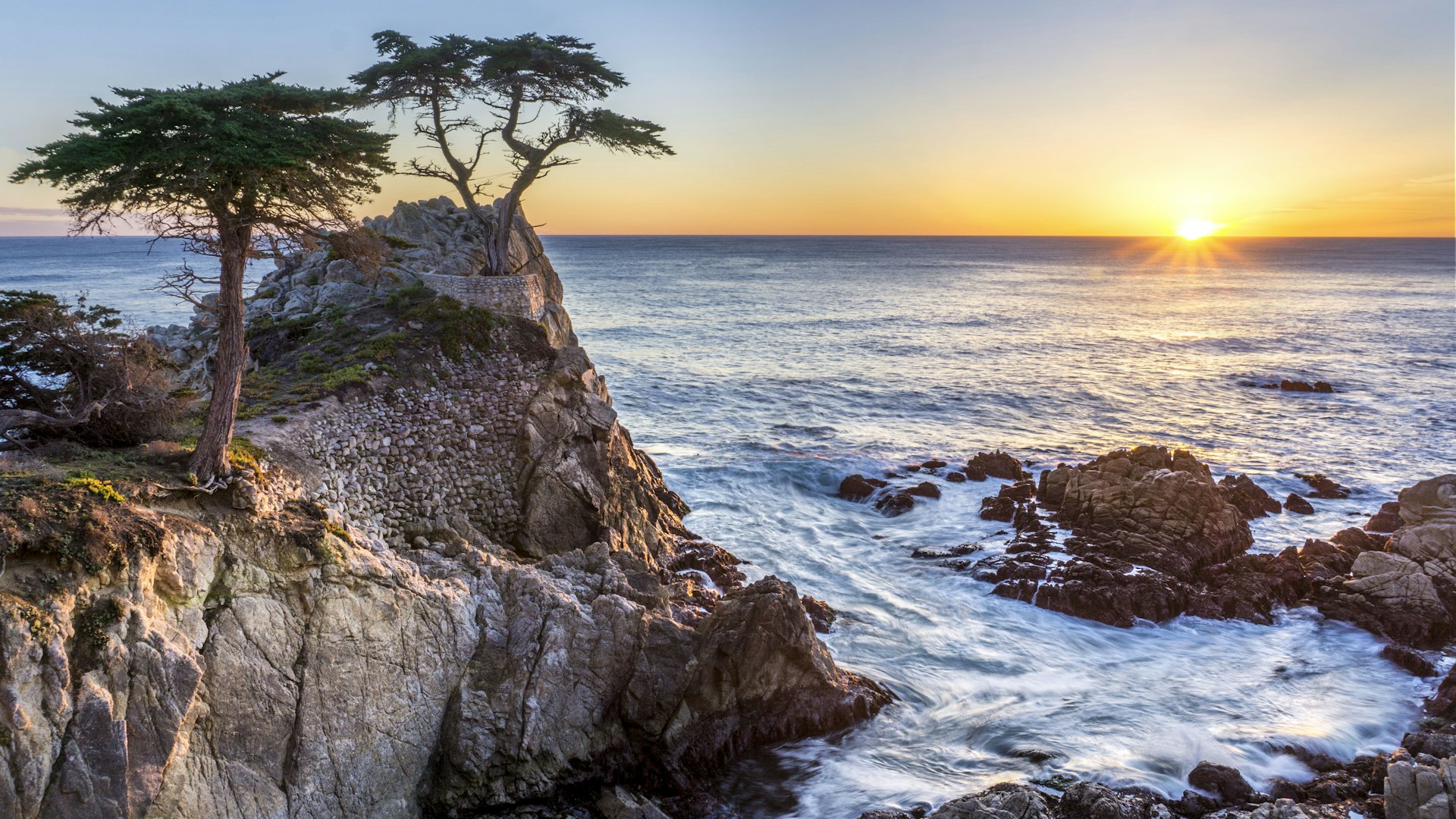The Pebble Beach coastline in California